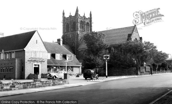 Photo of Oxton, the Carnarvon Castle and St Saviour's Church c1960
