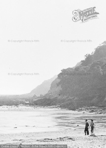Photo of Oxwich, A Couple Walking On The Beach c.1960