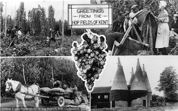 Photo of Paddock Wood, Greetings From The Hop Fields Of Kent c.1955