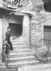 Abbey House, A Young Man On The Steps 1906, Padstow