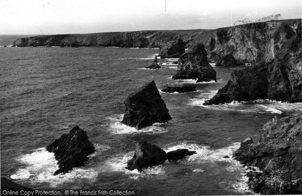 Photo of Padstow, Bedruthan Steps c.1955