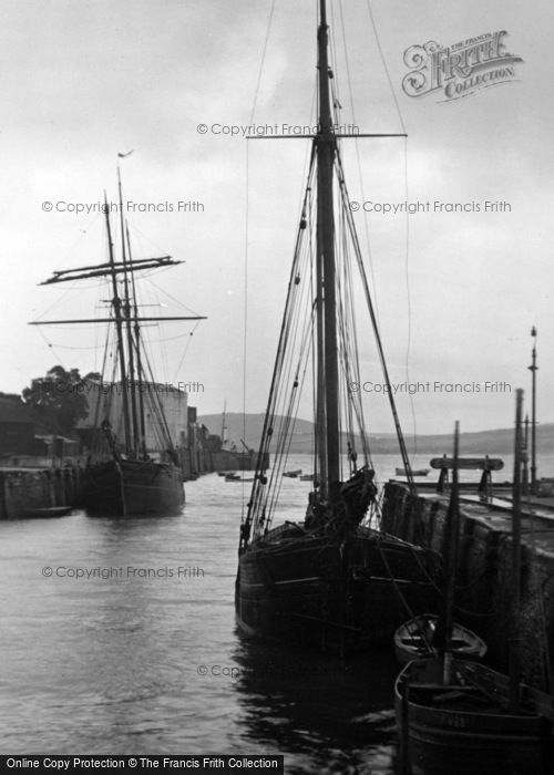 Photo of Padstow, Boats On Moorings c.1923