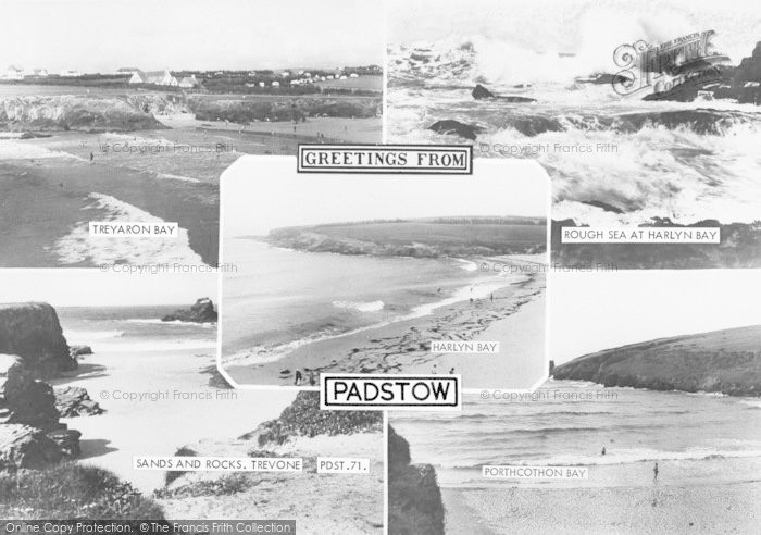 Photo of Padstow, Composite, Greetings From Padstow c.1955