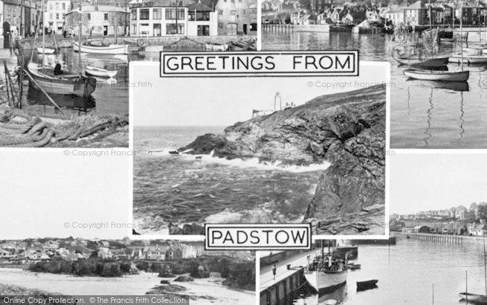 Photo of Padstow, Composite, Greetings From Padstow c.1960