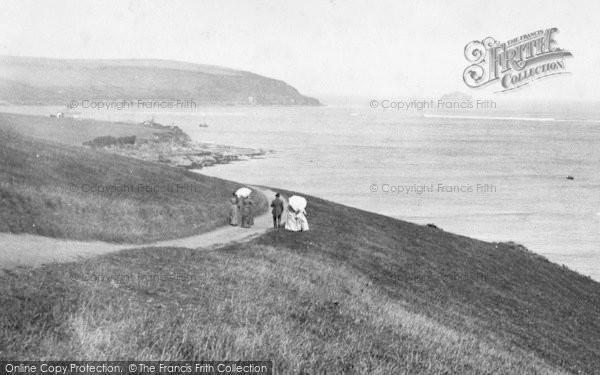 Photo of Padstow, People On The Coast Path 1888