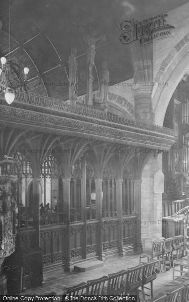 Photo of Paignton, Church Rood Screen 1925