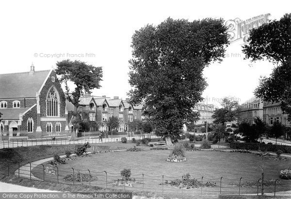 Photo of Paignton, Gardens And Wesleyan Church 1896