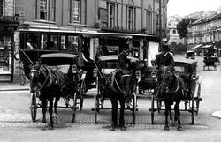Horse-Drawn Cabs, Victoria Street 1912, Paignton
