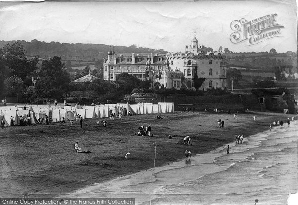Photo of Paignton, Hotel Redcliffe And Beach 1904