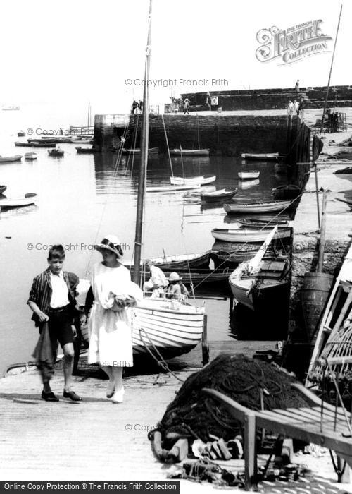 Photo of Paignton, Mother And Son, The Harbour 1922