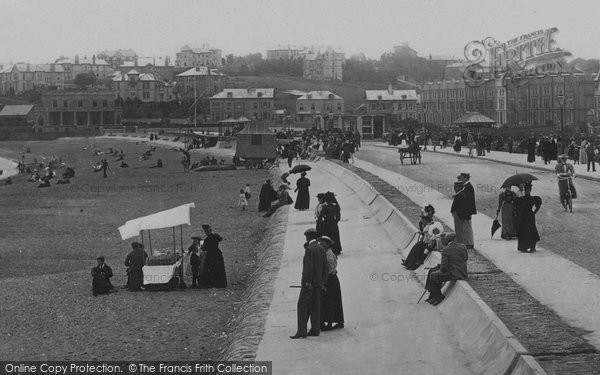 Photo of Paignton, People On The Esplanade 1896