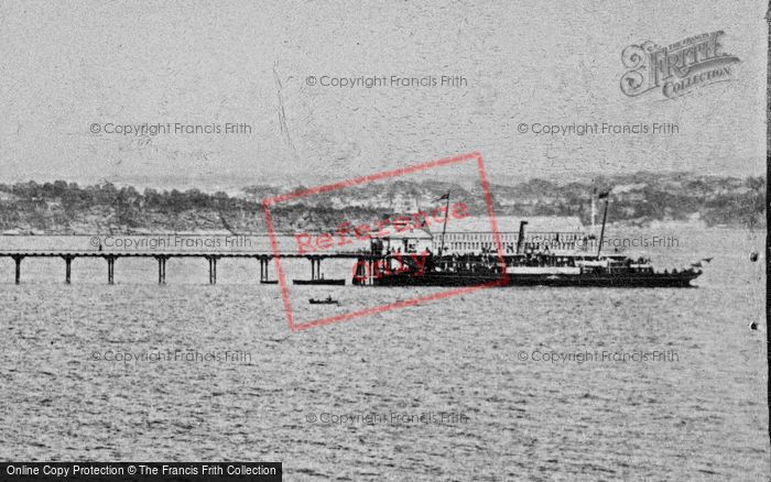 Photo of Paignton, Pier And A Steamer 1896