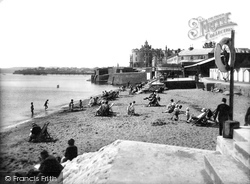 Preston Bathing Beach And Redcliffe Hotel 1928, Paignton