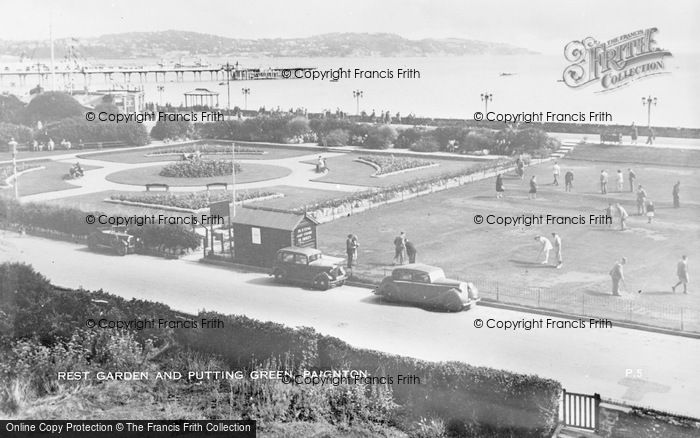 Photo of Paignton, Rest Garden And Putting Green c.1955