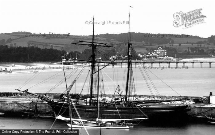Photo of Paignton, Ship In The Harbour 1890