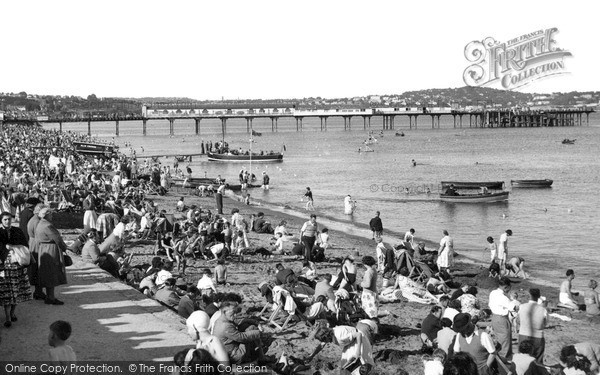 Photo of Paignton, The Beach And Pier c.1955