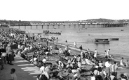The Beach And Pier c.1955, Paignton