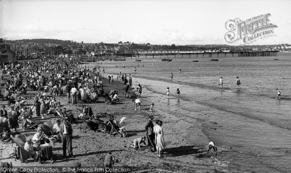 Photo of Paignton, The Beach c.1955