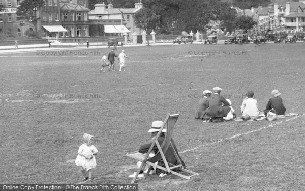 Photo of Paignton, The Green, Man And Toddler 1928