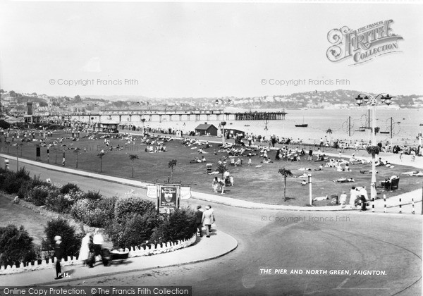 Photo of Paignton, The Pier And North Green c.1955