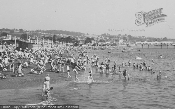 Photo of Paignton, The Sands c.1955