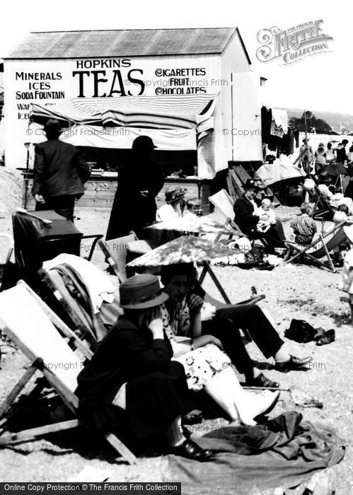 Photo of Paignton, The Sands, Hopkin's Tea Shop 1925