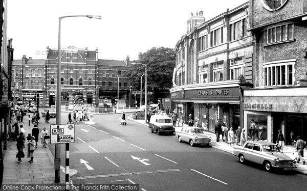 Photo of Palmers Green, The Triangle, Green Lanes c.1965