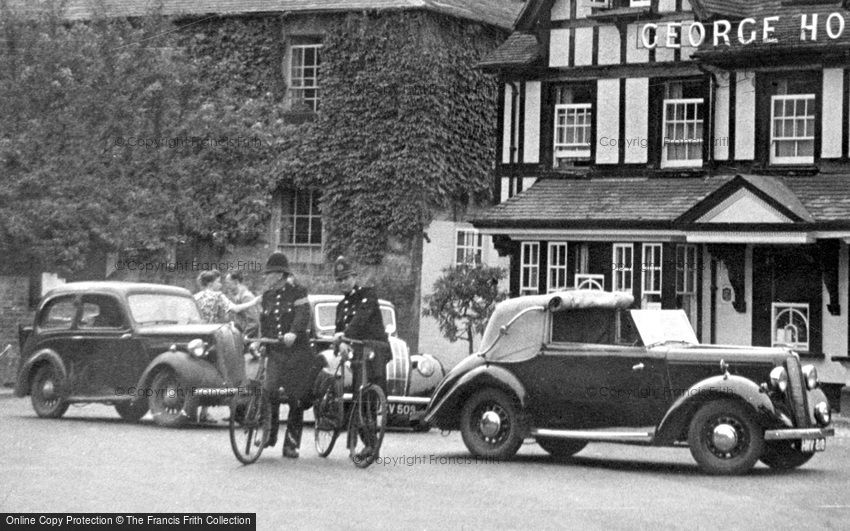 Pangbourne, Policemen and a Hillman Minx Car c1955