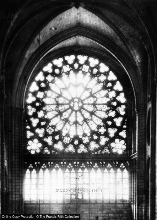 Photo of Paris, Notre Dame Cathedral, Rose Window c.1930