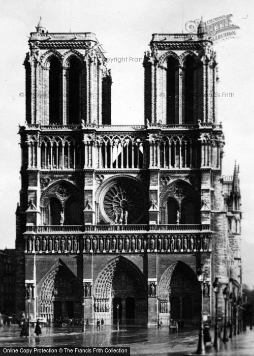 Photo of Paris, Notre Dame, Facade c.1925