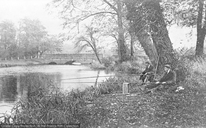 Photo of Passingford Bridge, Fishing On The River Roding c.1920