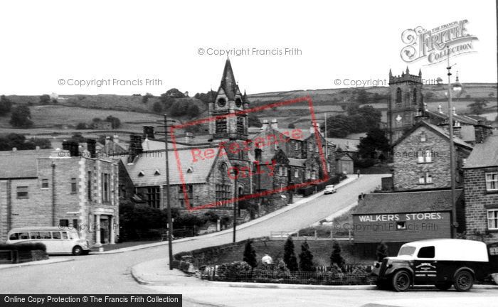 Photo of Pateley Bridge, Board School And St Cuthbert's Church c.1955