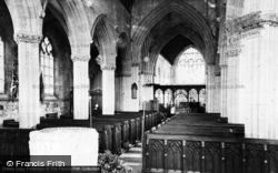 St Patrick's Church, The Font And Nave c.1955, Patrington