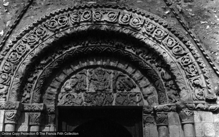 Photo of Patrixbourne, St Mary's Church, Carving Above The Doorway 1954