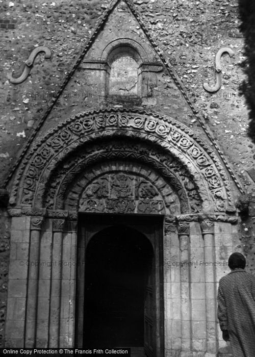 Photo of Patrixbourne, St Mary's Church, Norman Doorway 1954