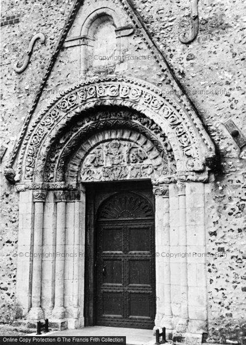 Photo of Patrixbourne, The Norman Doorway, St Mary's Church c.1955