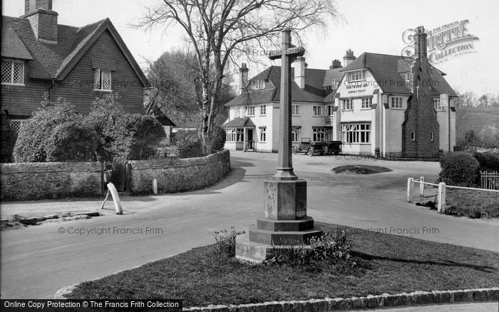Photo of Peaslake, War Memorial And Hurtwood Inn 1927