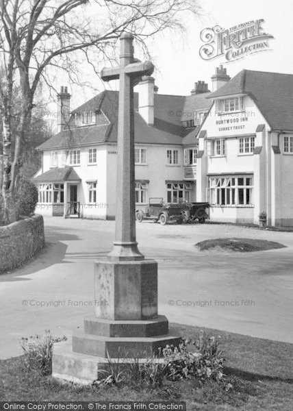 Photo of Peaslake, War Memorial And Hurtwood Inn 1927