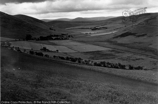 Photo of Peebles, Looking East Towards Broughton 1951