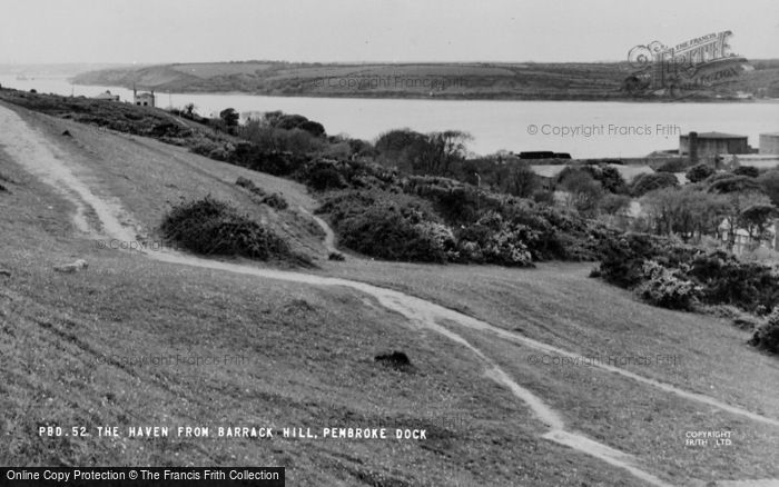 Photo of Pembroke Dock, The Haven From Barrack Hill c.1960