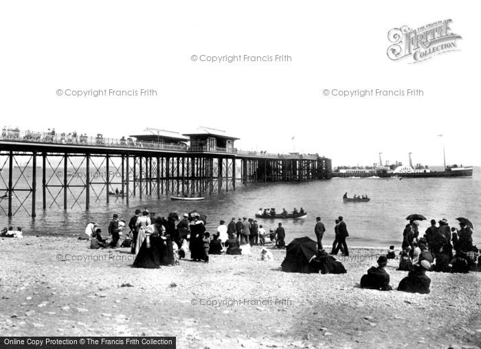 Photo of Penarth, The Pier And Steamer 1896