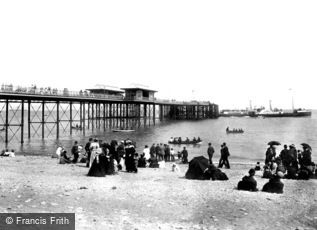 Penarth, the Pier and Steamer 1896