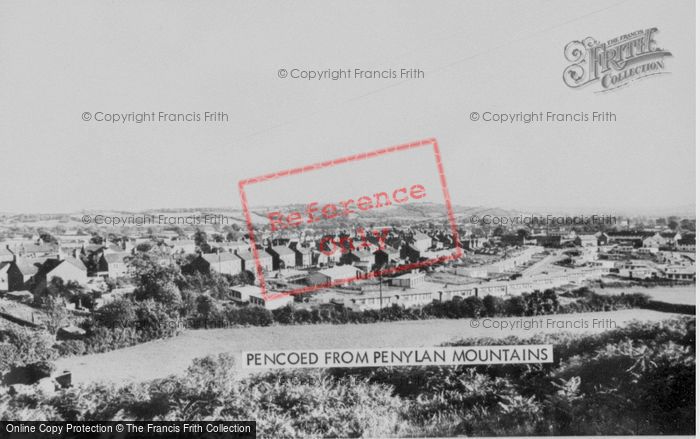 Photo of Pencoed, From Penylan Mountains c.1955