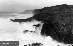 The Levant Cliffs And Pendeen Watch Lighthouse c.1960, Pendeen