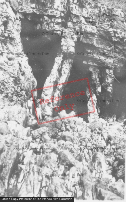 Photo of Pendine, Rocks And Cave c.1955