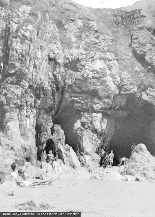 Photo of Pendine, Rocks And Caves c.1955