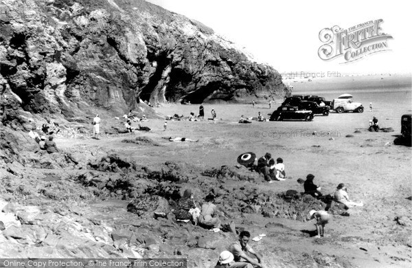 Photo of Pendine, The Caves c.1955