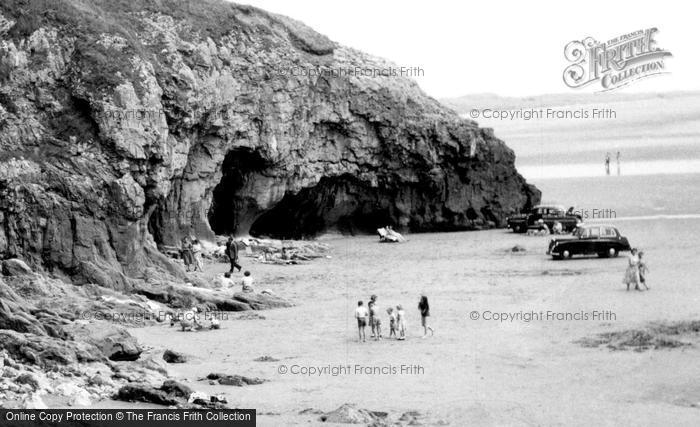 Photo of Pendine, The Caves c.1955
