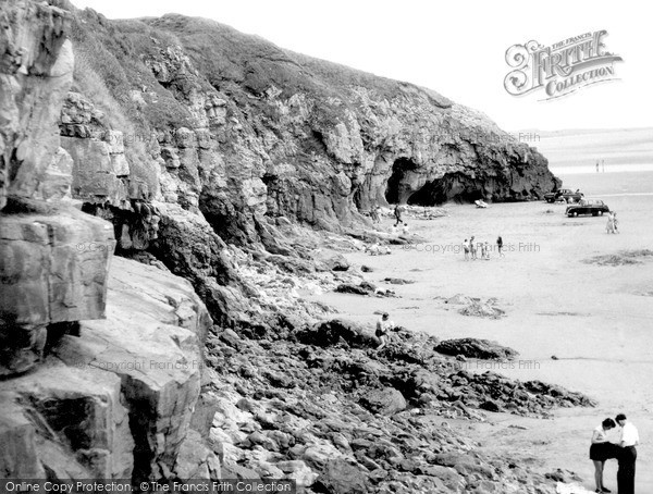 Photo of Pendine, The Rocks c.1955