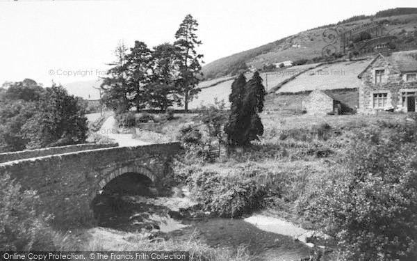 Photo of Penmachno, Rectory Falls And Bridge c.1955